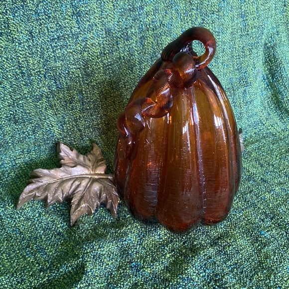 Crackle glass pumpkin - Picture 2 of 6